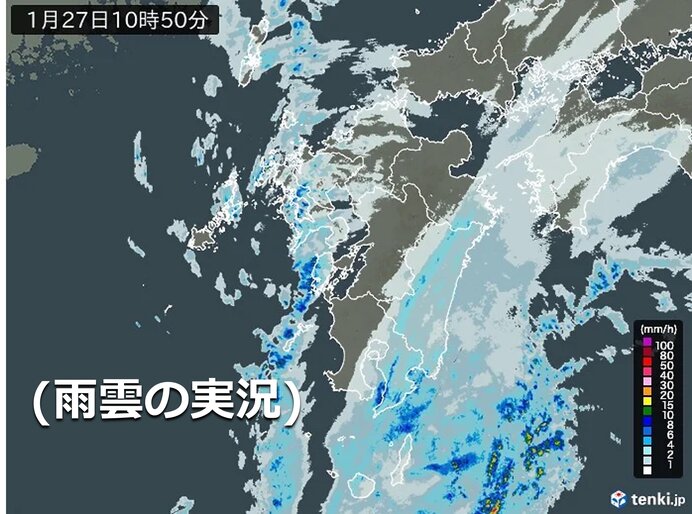 今日27日は次第に冬型へ