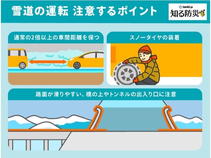 雪道の運転　注意するポイント