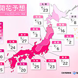 2025年桜開花予想(第1回)　開花トップは福岡・高知で3月20日　東京は22日