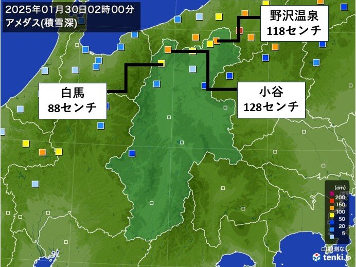 長野県北部は30日夜から再び大雪の恐れ　来週半ば以降、県全体で真冬の寒さ戻る