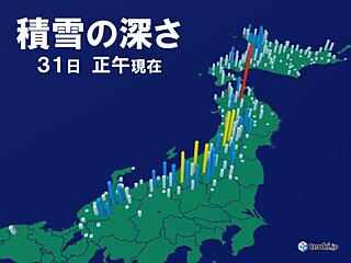 日本海側は半日で積雪が急増　雪が落ち着いても落雪などに注意