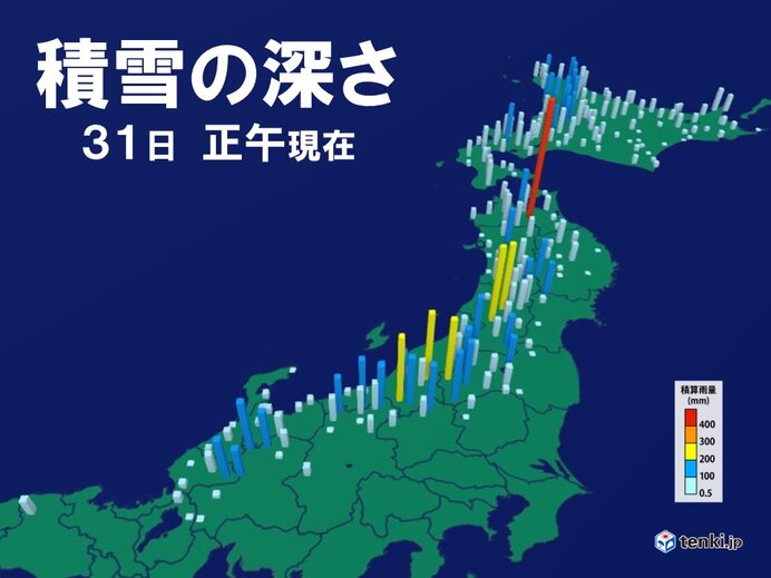 日本海側は半日で積雪が急増　雪が落ち着いても落雪などに注意