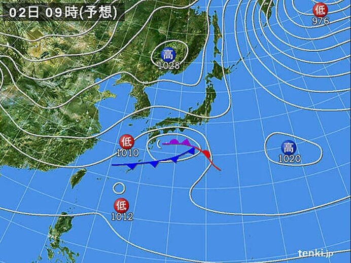 南岸低気圧が通過