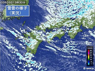 寒気のピークは越えても雪続く　中国地方の山間部はさらに積雪増　平地でも雪が積もる