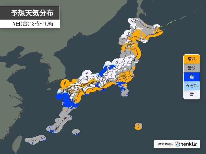 今夜の天気　星空を見られる所は?