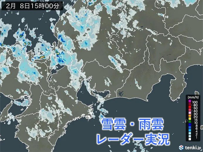 現在の雪雲の状況