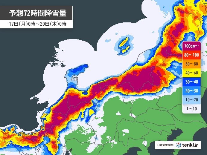 北陸　17日からまた長期寒波　山間部を中心に大雪に警戒　交通障害のおそれも