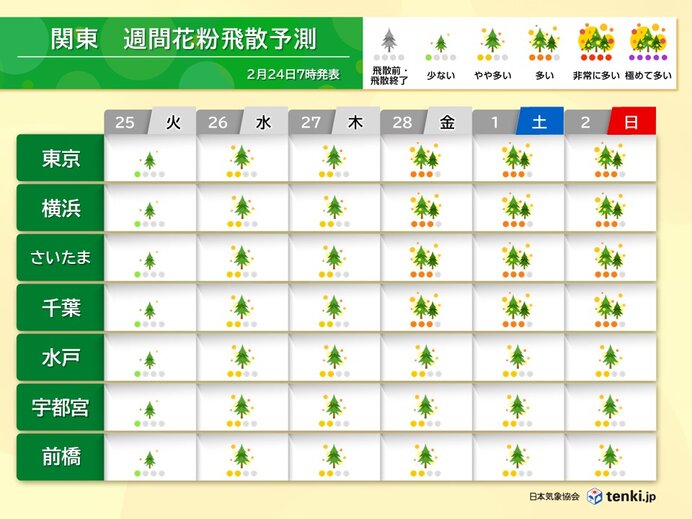 いよいよスギ花粉が「多い」予想も