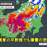 関東　3日～5日頃は雪や雨　東京23区西部など平野部で積雪か　山地は大雪の恐れ