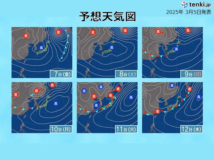 明日6日は山間部で雪に　週末にかけて気温は高くなる