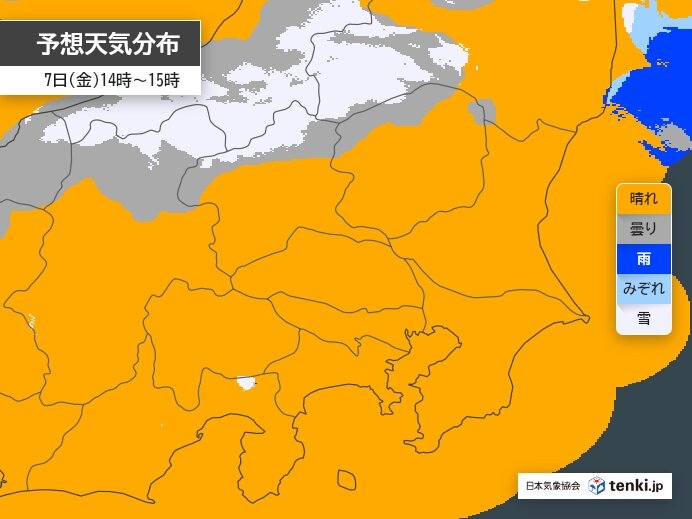 関東　午後も晴れの天気が続く