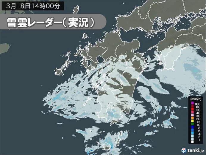 今日8日　九州や四国は所々で雨