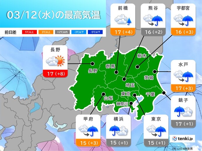 夕方以降は本降りの雨