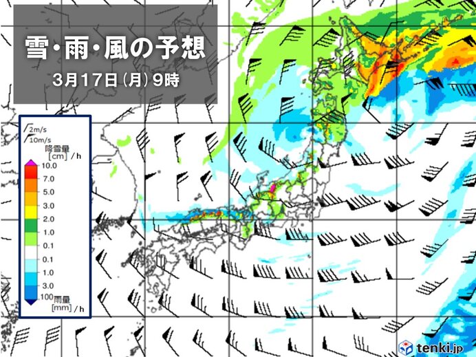 17日は北日本で猛吹雪や大雪に警戒　19日まで寒の戻り