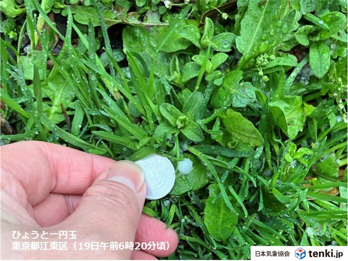 通勤時は局地的な強い雨・落雷・あられなどにご注意を