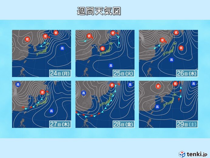 23日～29日　明日23日も季節先取りの暖かさ　次の週末は気温急降下