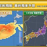 明日23日から「花粉+黄砂」のダブルパンチ　25日は要注意　予防や対策ポイントは