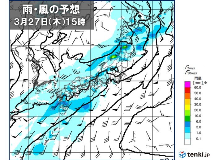 27日～28日は各地で雨　週末は気温ダウン