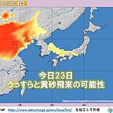 今日23日　近畿地方は黄砂が飛来する所も　花粉症の方は万全の対策を