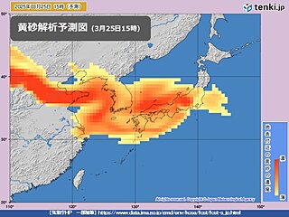 北陸　25日から今季初の本格的な黄砂飛来か　花粉も大量飛散　注意点や対策は