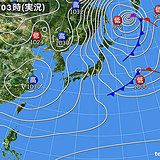 18日　全国的に冷たい季節風強まる