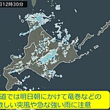 北海道では竜巻や急な強い雨に注意　この先も雨の日が多い