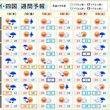 九州・四国のゴールデンウィーク後半　紫外線は非常に強いレベル　数日おきに雨が降る