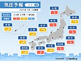 今日2日は頭痛やめまいに注意　6日～8日も気圧がアップダウン