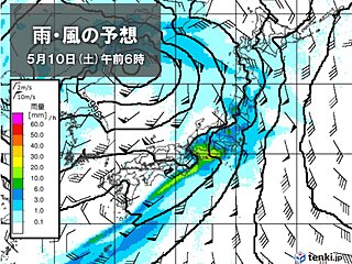9日(金)～10日(土)は再び広範囲で雨　西日本や東日本の太平洋側で大雨の恐れ