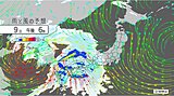 9日～10日　九州から関東を中心に大雨　土砂災害や低い土地の浸水に注意・警戒を