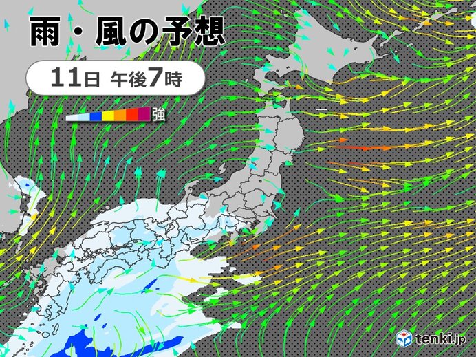 11日(日)も西から天気下り坂　九州～関東で雨　沖縄は警報級の大雨　次の週末も雨