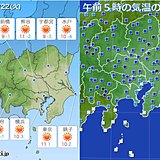 22日　関東　少雨続く　夜まで晴天