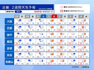 梅雨入りの動向は?　近畿では5月の終わりに雨続く