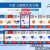 近畿は6月3日を中心に大雨の恐れ　8日以降は曇りや雨続く　再来週には梅雨入りか