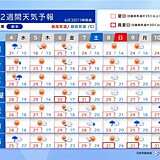 8日頃から前線北上　九州北部～東北も続々と梅雨入りへ　不快な蒸し暑さ　2週間天気