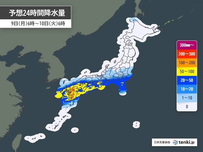 9日　九州南部は線状降水帯発生の恐れ　本州付近へ雨の範囲広がる　梅雨入り秒読み