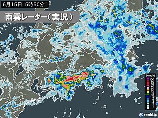 本州付近は今日15日の朝まで広く雨　関東甲信は午後も急な激しい雨や雷雨に注意