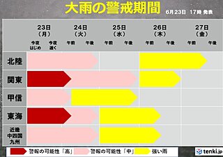今年の梅雨はコンパクトでメリハリ型か　今週は大雨警戒　来週は猛暑で梅雨明け迫る?