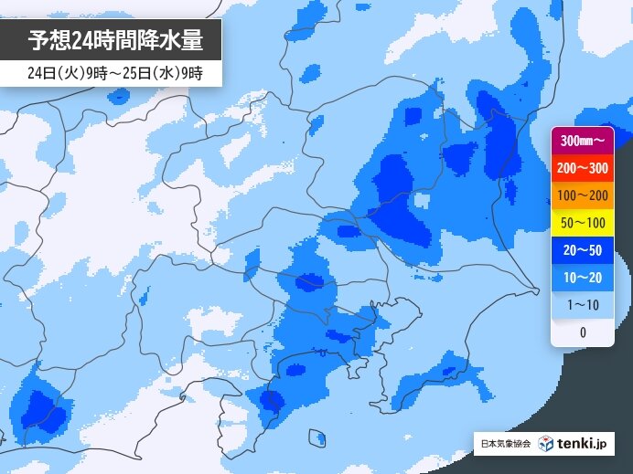 今日24日の関東　午後は激しい雷雨　道路の冠水など注意　26日にかけて大雨の恐れ