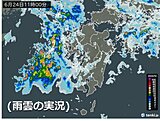 九州は24日夜の初め頃まで局地的に激しい雨　土砂災害に警戒　26日まで梅雨空続く