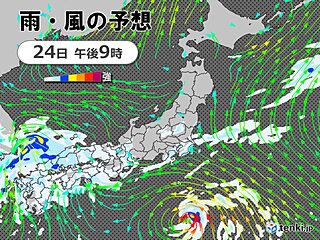 今夜にかけて九州～東北は激しい雨や雷雨　梅雨前線や寒冷渦の影響　台風も北上中