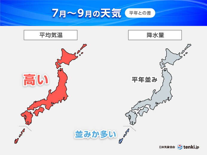 梅雨明け早く　真夏は平年以上の「酷暑」か　秋も厳しい「残暑」　3か月予報