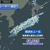 東海で非常に激しい雨　大雨警報も　関東もザーザー降りや激しい雨に注意
