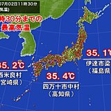今日2日も午前中から30℃以上の真夏日500地点超え　危険な暑さ　熱中症対策を