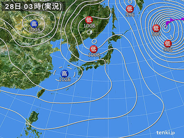 28日　雪崩・強風・落雷　北は再び雪