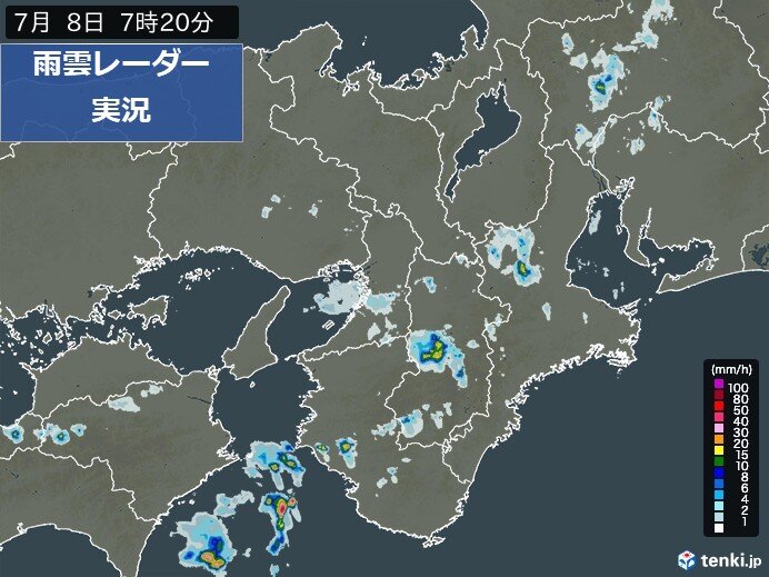 今日8日　滝のような雨の降る所も　大阪や京都など市街地でも激しい雨や雷雨の恐れ