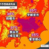 今日8日の関東　強い日差しと猛烈な暑さ　11日以降、猛暑は収まるが蒸し暑さが続く