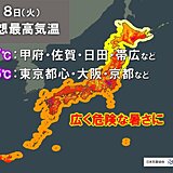 8日は午前から35℃以上の猛暑日続出　東京都心は36℃予想　ゲリラ雷雨にも注意
