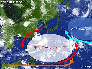 日本の南海上にモンスーンジャイアが発生か　北海道への影響は