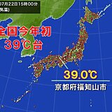 【速報】京都・福知山で39.0℃　全国で今年初の39℃台